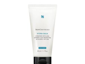 White tube of SkinCeuticals Hydra Balm, an occlusive hydrating balm for compromised or very dry skin.