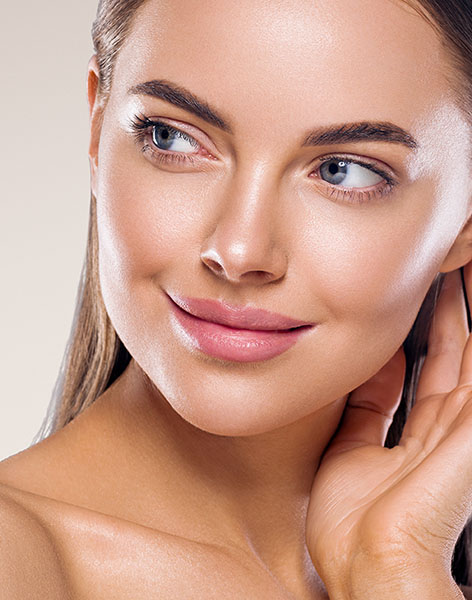Beautiful woman healthy skin